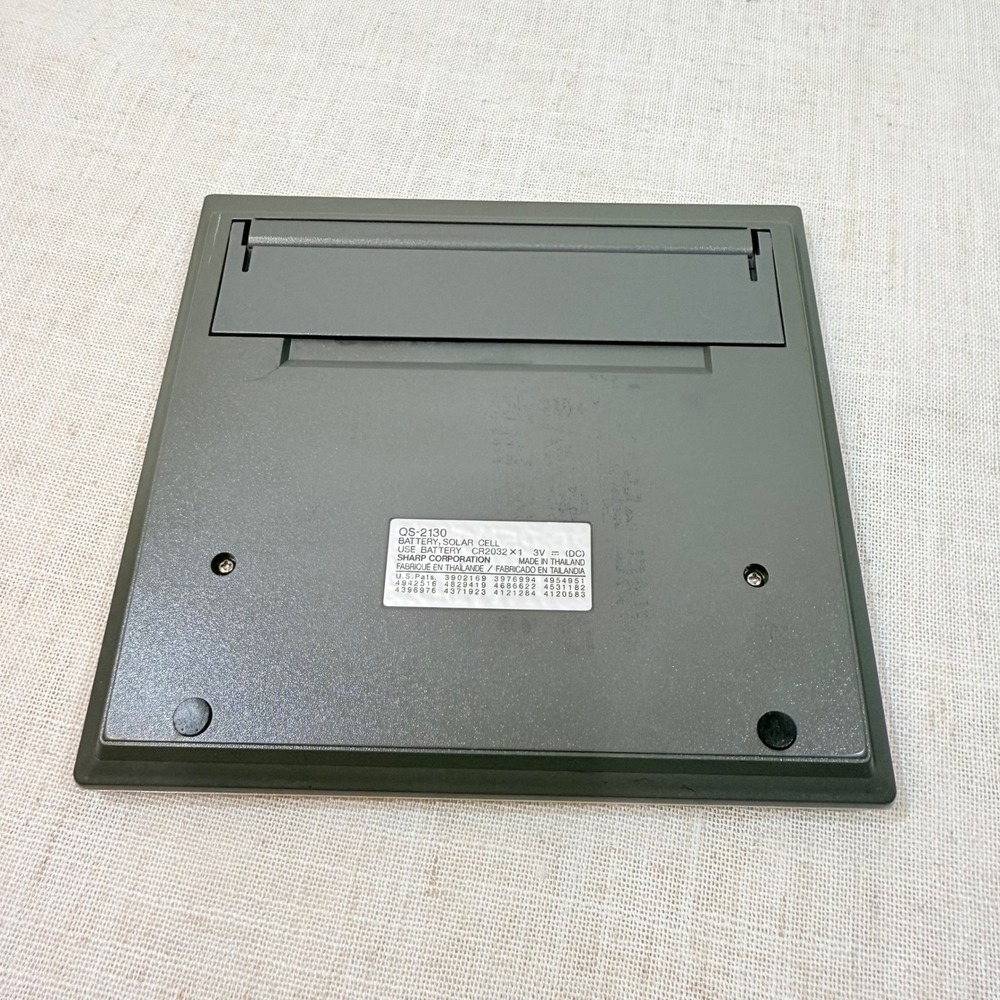Sharp Compet QS-2130 Desktop Calculator 12 Digit Solar Battery Office Gray - Picture 2 of 6